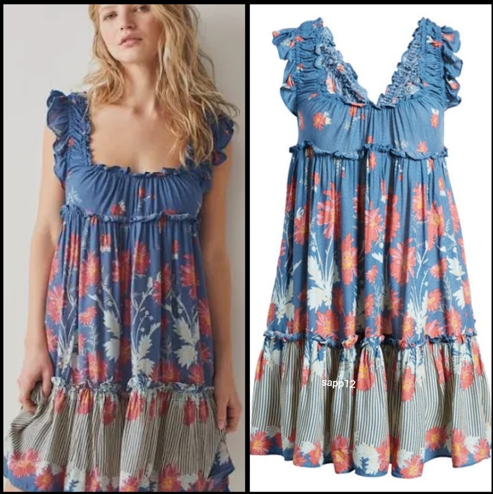 🆕FREE PEOPLE🌼 BALI WILD DAISY MINIDRESS